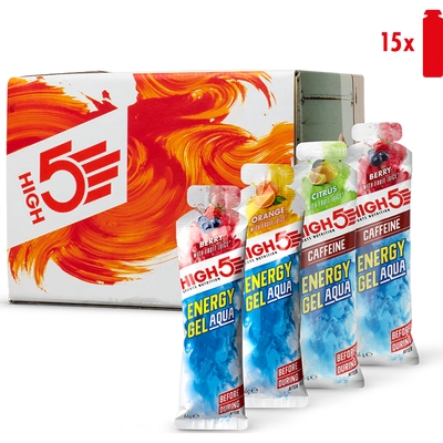 High5 Energy Gel Aqua Mixed Flavour Pack 15x66g Box