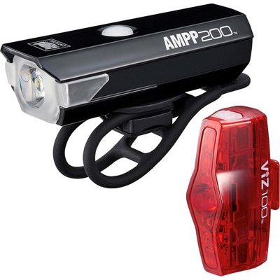 Cateye Ampp 200 & VIZ 100 Lights Set