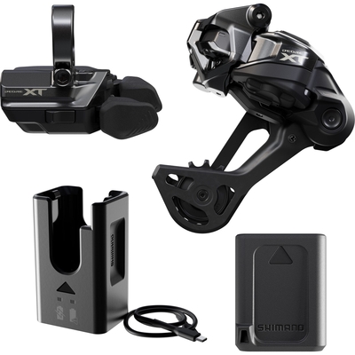 Shimano Deore XT M8250 Di2 Upgrade Kit with Battery BT-DN320, Electric Wire EC-DN100, Quick Link SM-CN910, SGS Long Cage Rear Derailleur