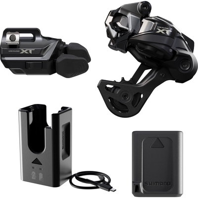 Shimano Deore XT M8250 Di2 Upgrade Kit with I-Spec EV Battery BT-DN320, Electric Wire EC-DN100, Quick Link SM-CN910, GS Short Cage Rear Derailleur
