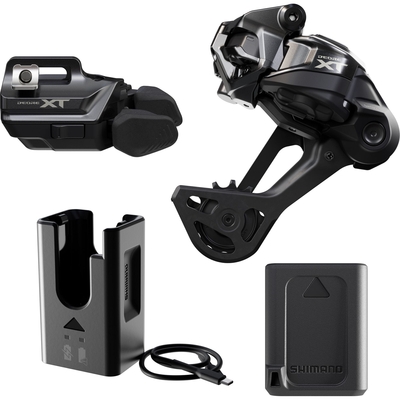 Shimano Deore XT M8250 Di2 Upgrade Kit with I-Spec EV Battery BT-DN320, Electric Wire EC-DN100, Quick Link SM-CN910, SGS Long Cage Rear Derailleur